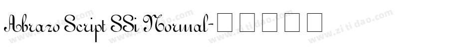Abrazo Script SSi Normal字体转换